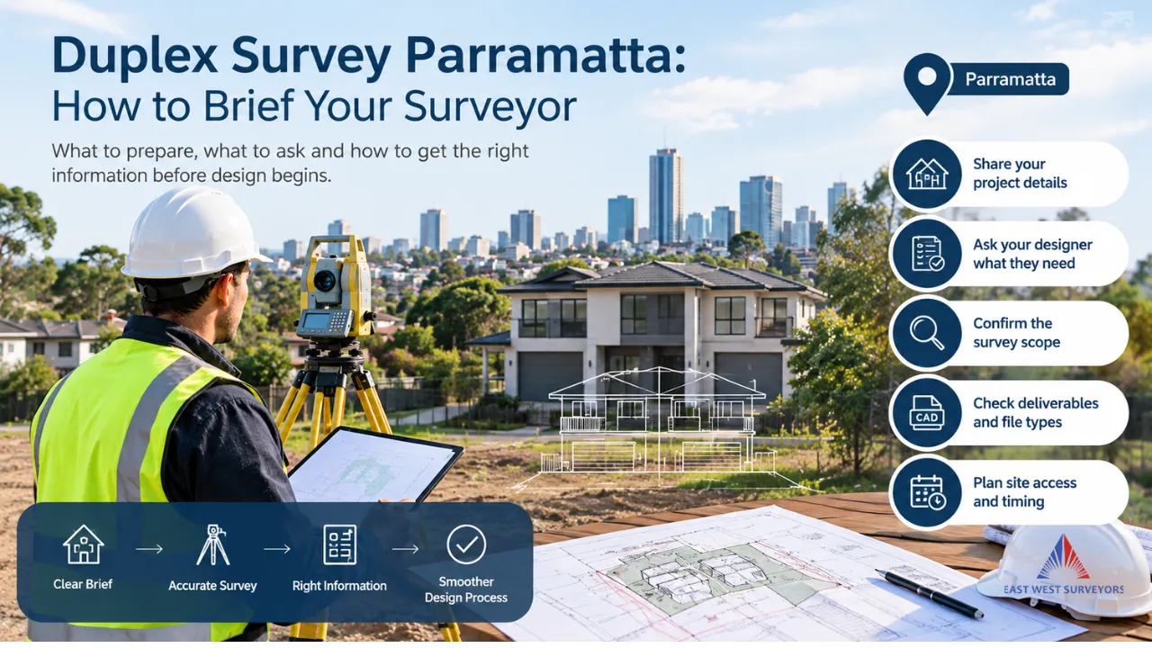 Duplex Survey Parramatta: How to Brief Your Surveyor Before Design Begins